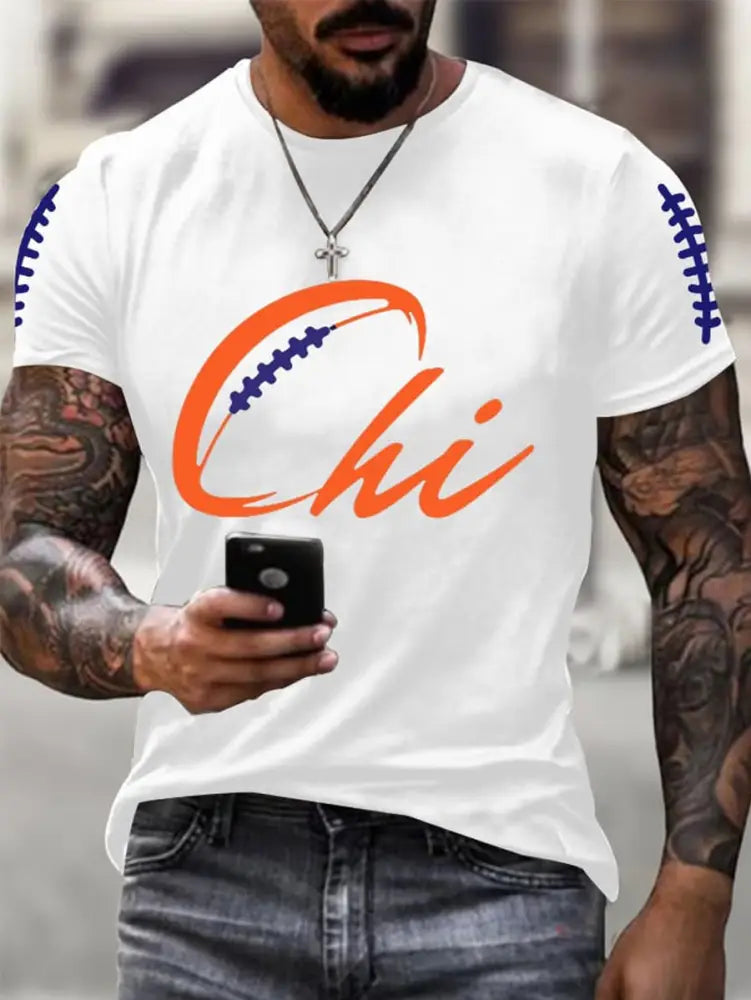 Men’s Football Fans Lovers Gameday Casual Tee White / S