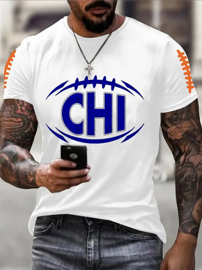 Men’s Football Fans Lovers Gameday Casual Tee White / S