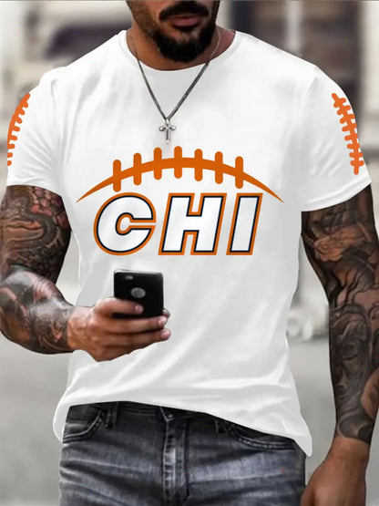 Men’s Football Fans Lovers Gameday Casual Tee White / S
