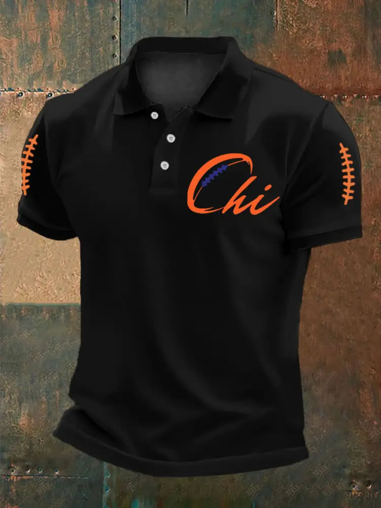 Men’s Football Fans Lovers Gameday Casual Top Black / S
