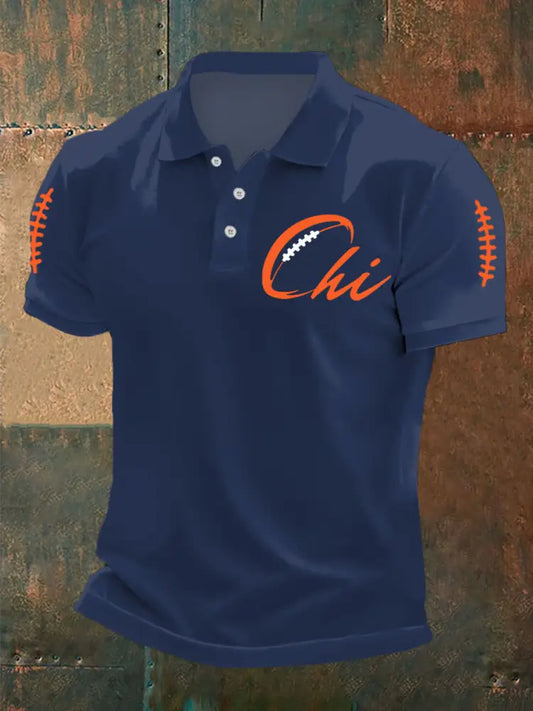 Men’s Football Fans Lovers Gameday Casual Top Navy Blue / S