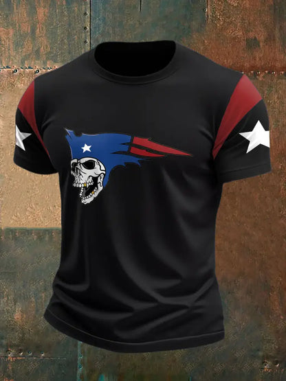 Men’s Football Fans Lovers Gameday Printed T shirt Black / S
