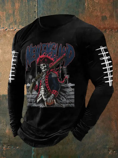 Men’s Football Fans Lovers Gameday Printed T shirt Black / S