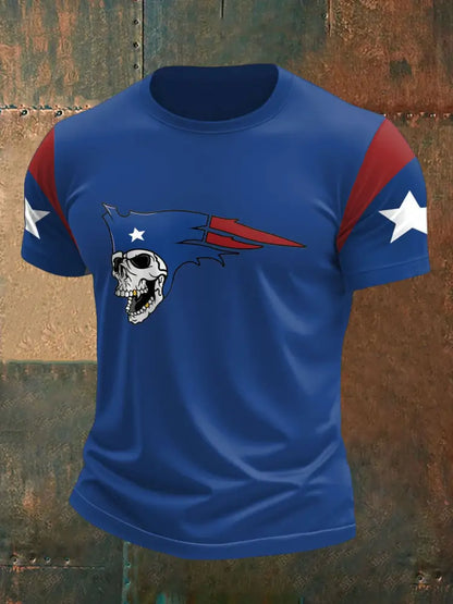 Men’s Football Fans Lovers Gameday Printed T shirt Blue / S