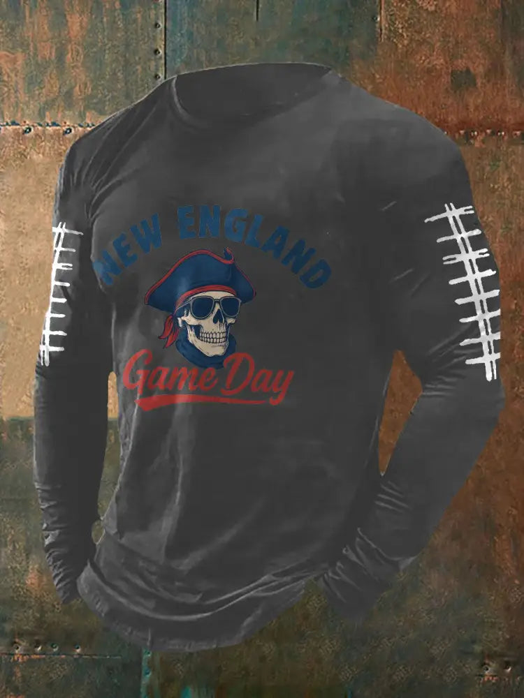 Men’s Football Fans Lovers Gameday Printed T shirt Gray / S