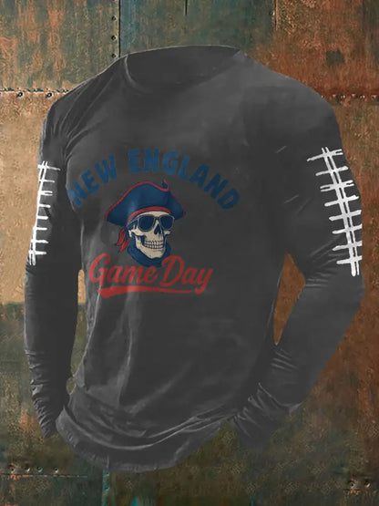 Men’s Football Fans Lovers Gameday Printed T shirt Gray / S