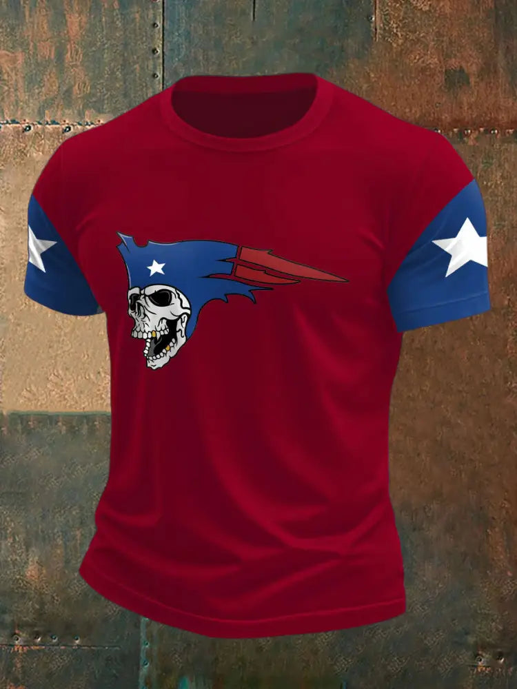 Men’s Football Fans Lovers Gameday Printed T shirt Red / S