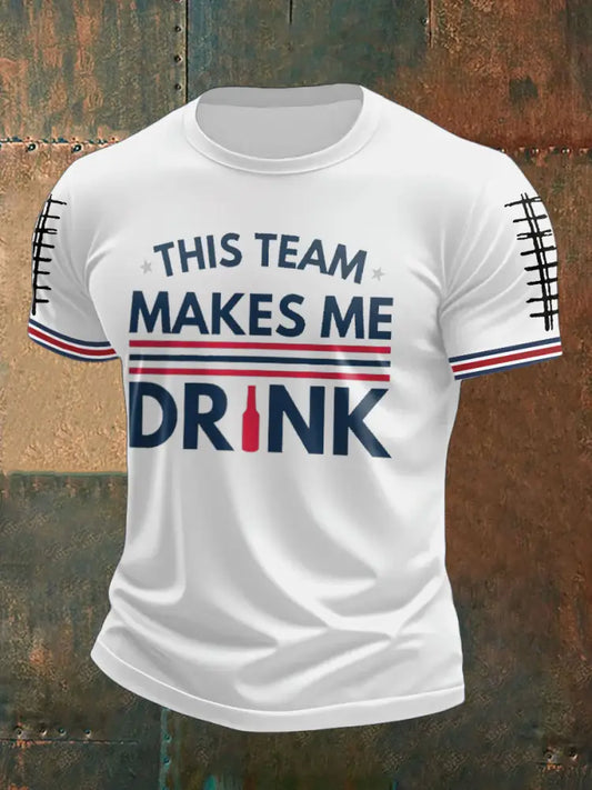 Men’s Football Fans Lovers Gameday Printed T shirt White / S