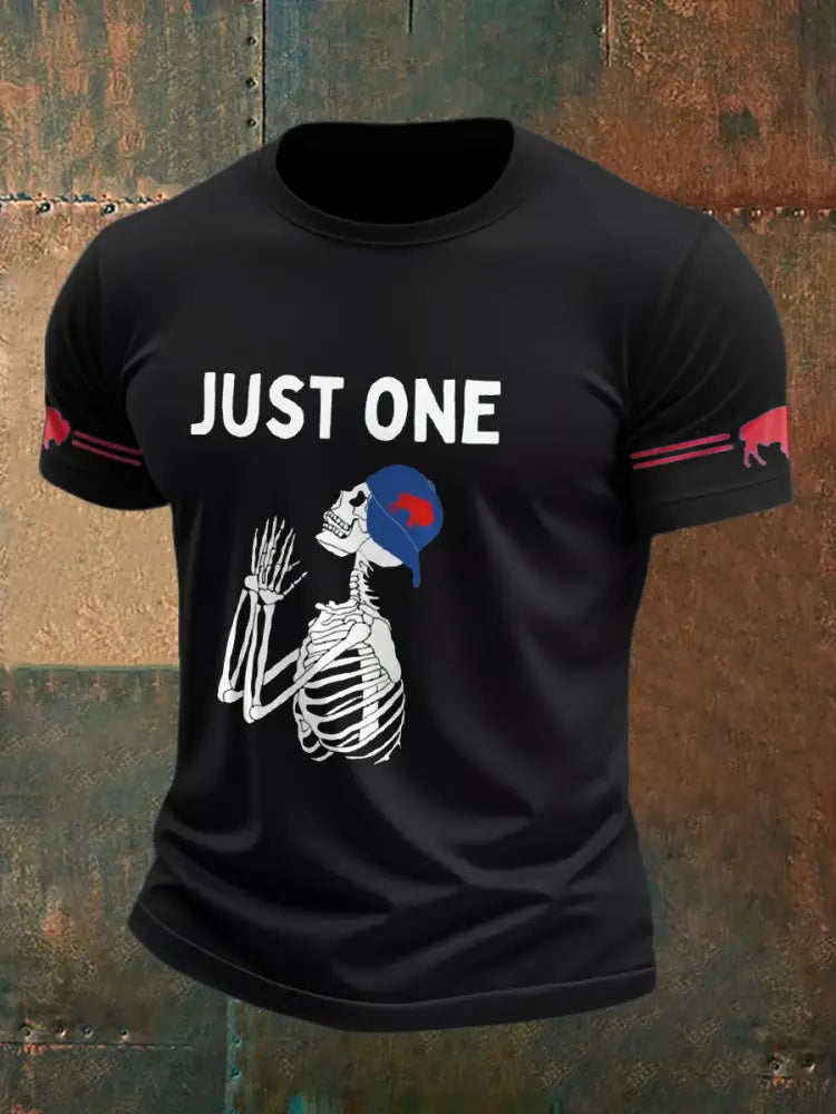 Men’s Football Lover Buffalo Printed T-shirt Black / S