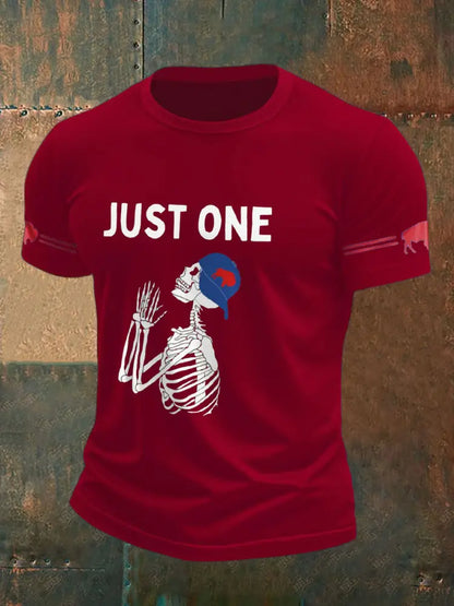 Men’s Football Lover Buffalo Printed T-shirt Red / S