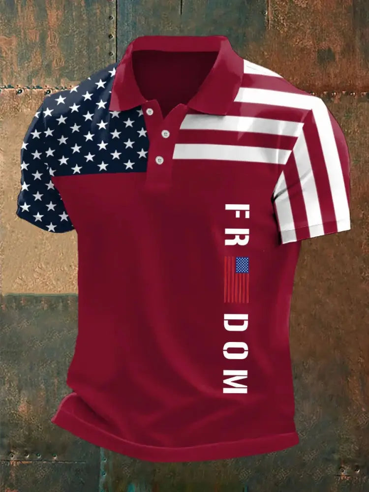 Men’s Freedom Charlie Kirk Printed Shirt Red / S