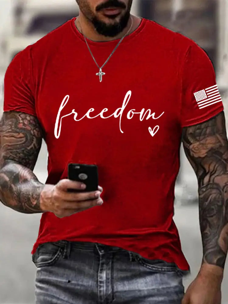 Men’s Freedom Charlie Kirk Tee Pure Red / S