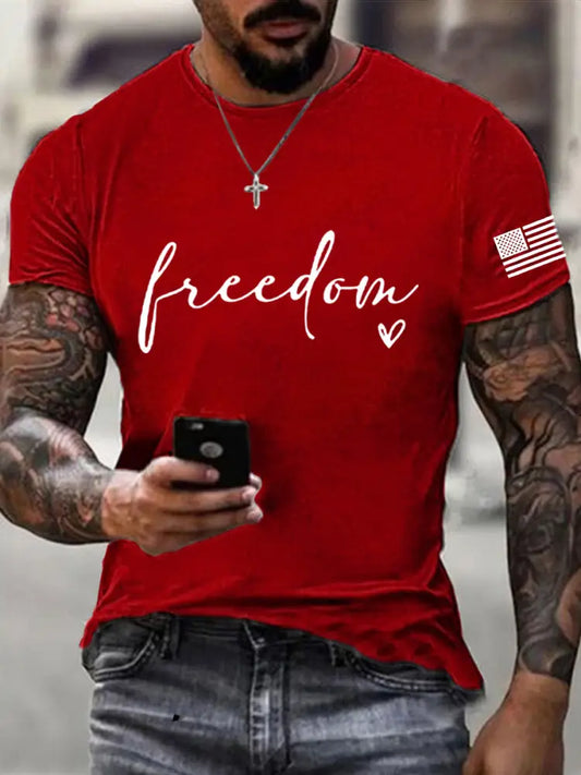 Men’s Freedom Charlie Kirk Tee Pure Red / S