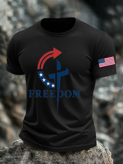 Men’s Freedom Faith Printed T-shirt Black / S