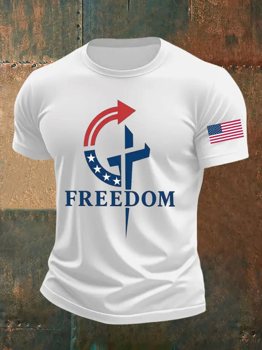 Men’s Freedom Faith Printed T-shirt White / S