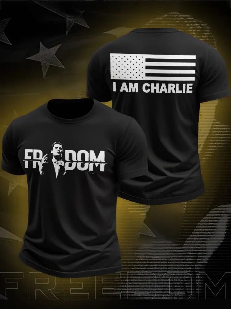 Men’s Freedom I Am Charlie Printed T-shirt Black / S