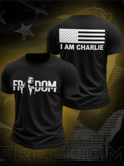 Men’s Freedom I Am Charlie Printed T-shirt Black / S