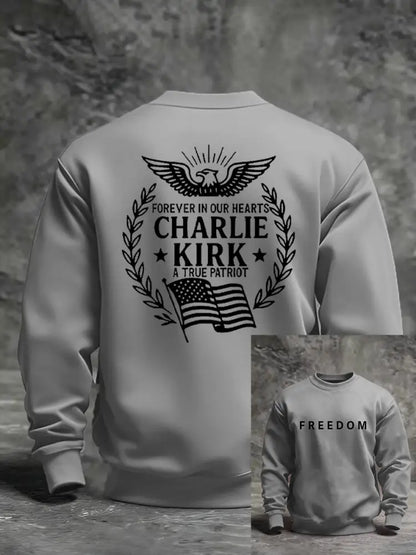 Men’s Freedom Is Not Free R.I.P Charlie Kirk Long Sleeve Sweater Light Gray / S