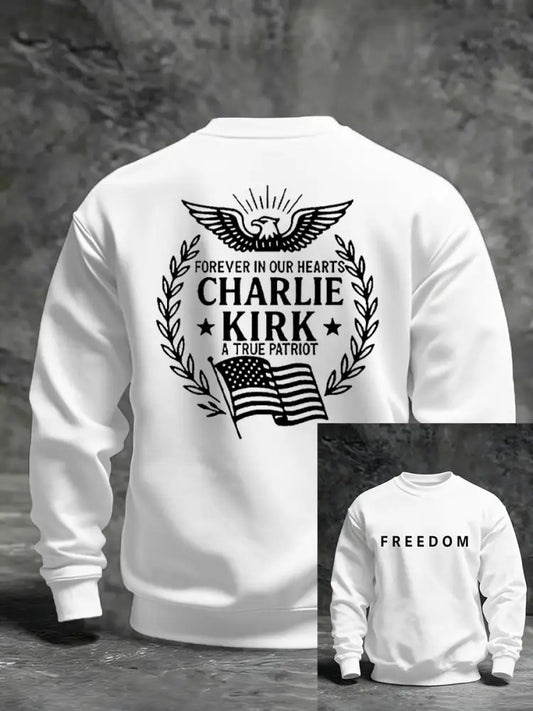Men’s Freedom Is Not Free R.I.P Charlie Kirk Long Sleeve Sweater White / S
