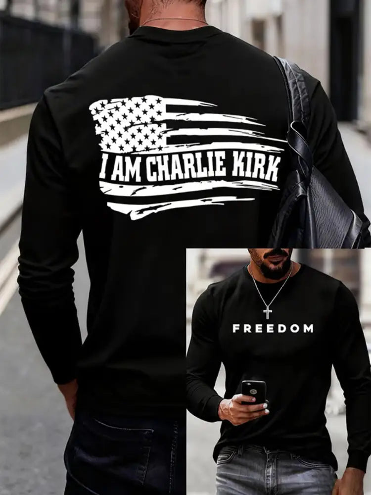 Men’s Freedom Is Not Free R.I.P Charlie Kirk Long Sleeve T-shirt Black / S