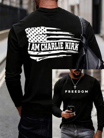 Men’s Freedom Is Not Free R.I.P Charlie Kirk Long Sleeve T-shirt Black / S