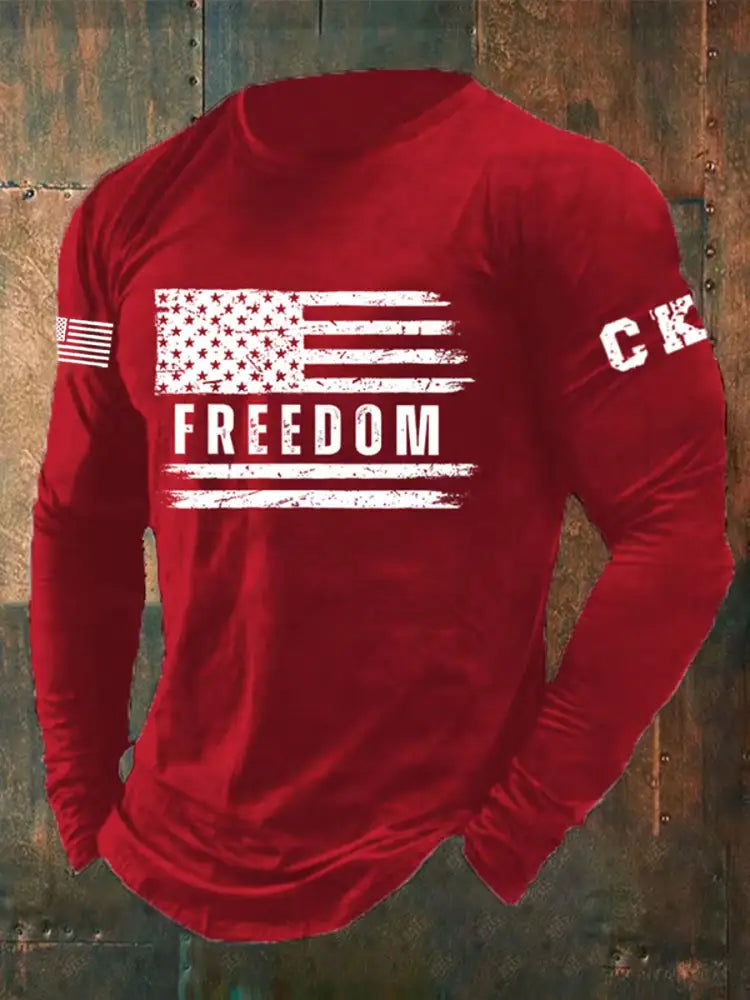 Men’s Freedom Is Not Free R.I.P Charlie Kirk Long Sleeve T-shirt Red / S