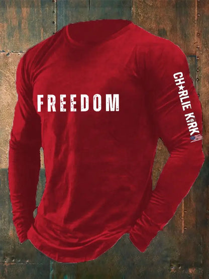 Men’s Freedom Is Not Free R.I.P Charlie Kirk Long Sleeve T-shirt Red / S
