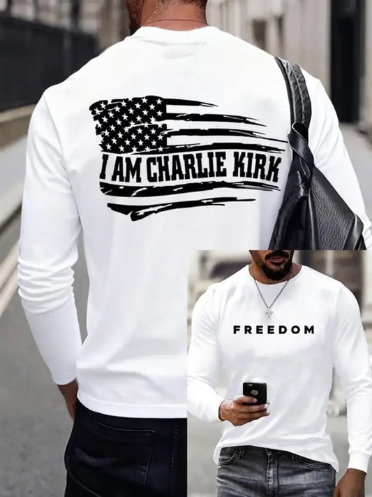 Men’s Freedom Is Not Free R.I.P Charlie Kirk Long Sleeve T-shirt White / S
