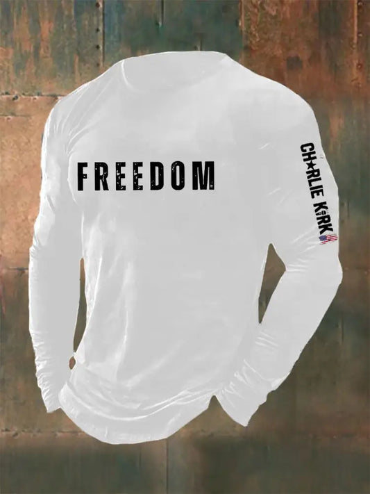 Men’s Freedom Is Not Free R.I.P Charlie Kirk Long Sleeve T-shirt White / S