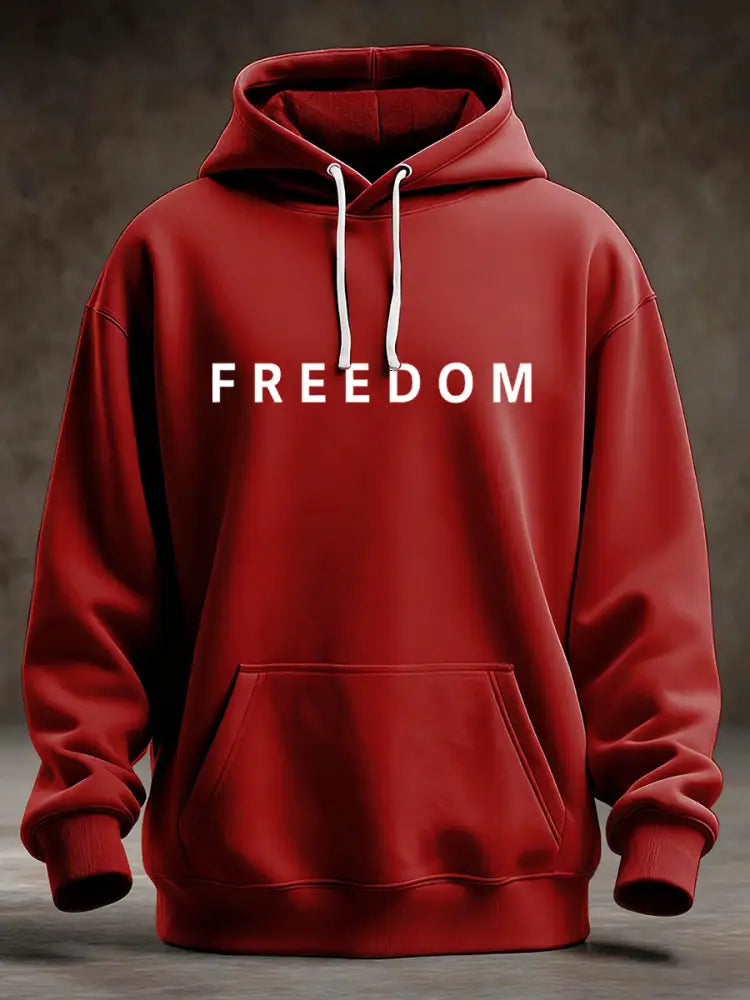Men’s Freedom Is Not Free R.I.P Charlie Kirk Oversized Drop-Shoulder Hoodie with Pockets