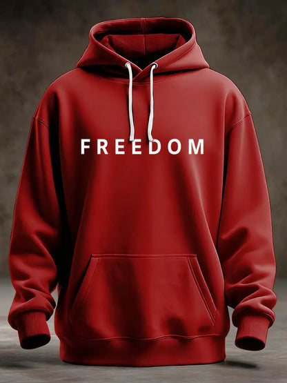 Men’s Freedom Is Not Free R.I.P Charlie Kirk Oversized Drop-Shoulder Hoodie with Pockets