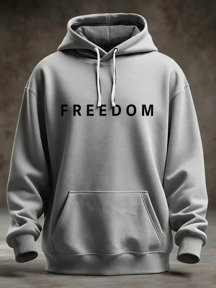Men’s Freedom Is Not Free R.I.P Charlie Kirk Oversized Drop-Shoulder Hoodie with Pockets
