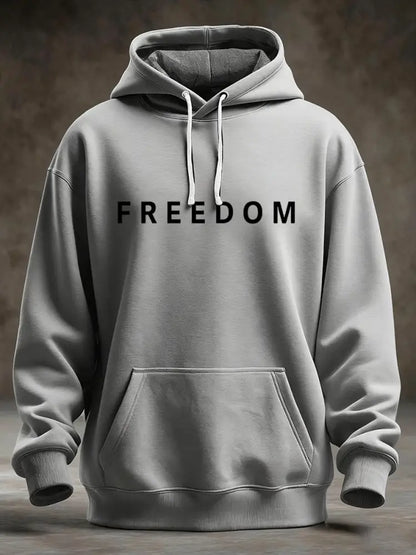 Men’s Freedom Is Not Free R.I.P Charlie Kirk Oversized Drop-Shoulder Hoodie with Pockets