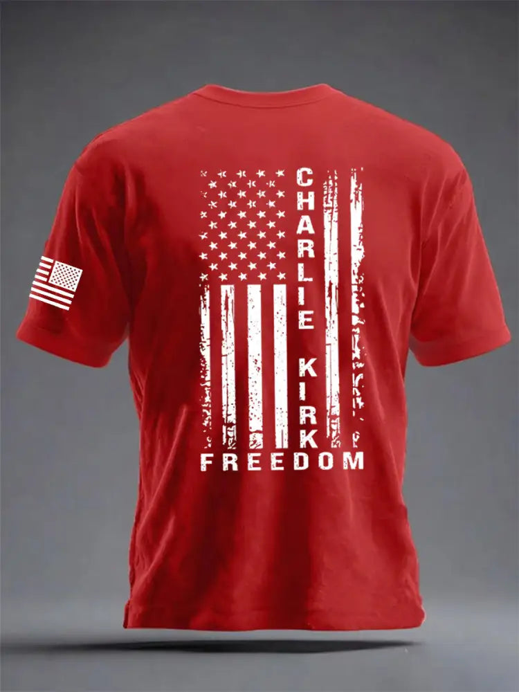Men’s Freedom Is Not Free R.I.P Charlie Kirk Short Sleeve T-shirt