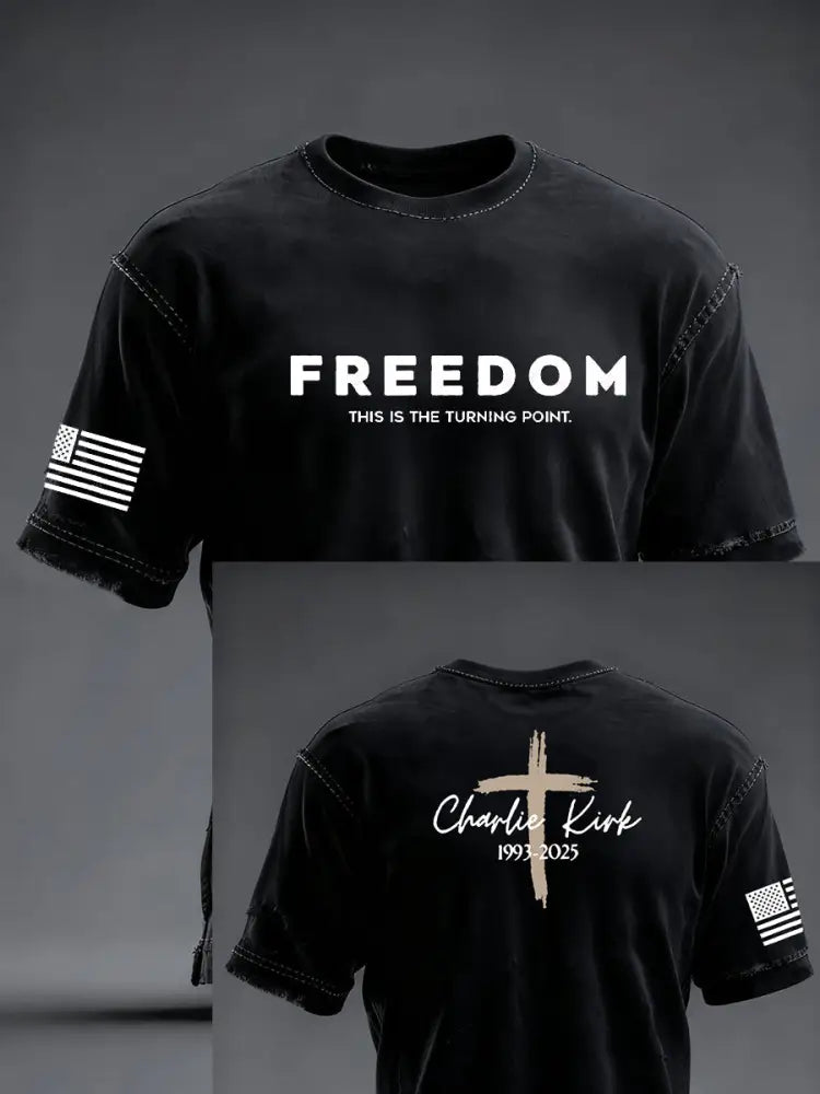Men’s Freedom Is Not Free R.I.P Charlie Kirk Short Sleeve T-shirt