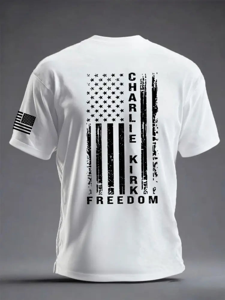 Men’s Freedom Is Not Free R.I.P Charlie Kirk Short Sleeve T-shirt