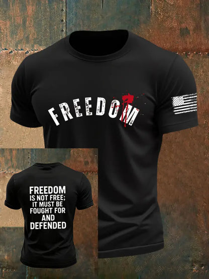 Men’s Freedom Is Not Free R.I.P Charlie Kirk Short Sleeve T-shirt Black / S
