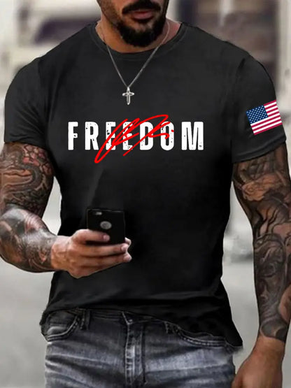 Men’s Freedom Is Not Free R.I.P Charlie Kirk Short Sleeve T-shirt Black / S