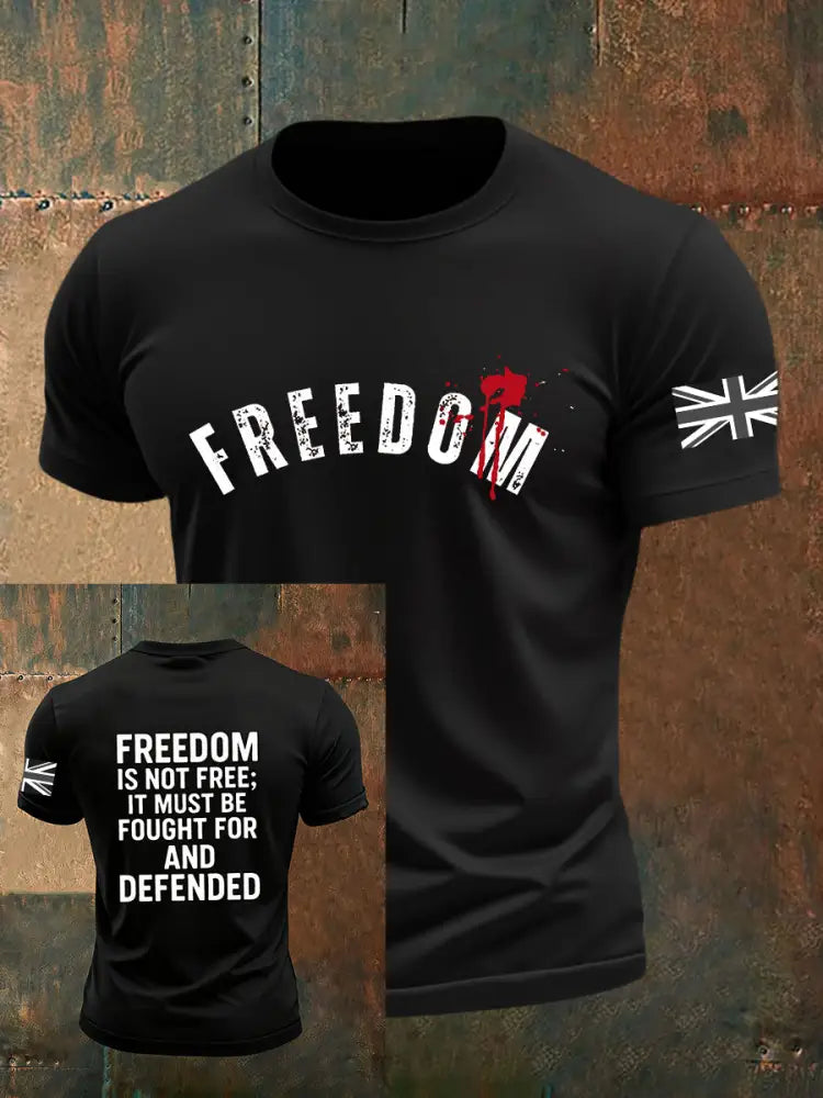 Men’s Freedom Is Not Free R.I.P Charlie Kirk Short Sleeve T-shirt Black / S