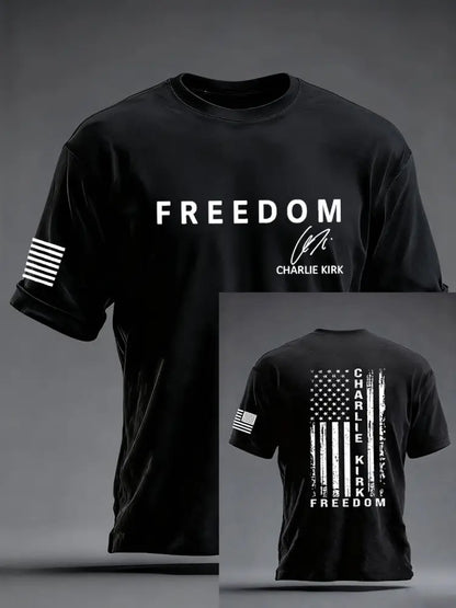 Men’s Freedom Is Not Free R.I.P Charlie Kirk Short Sleeve T-shirt Black / S