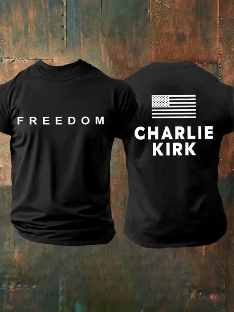 Men’s Freedom Is Not Free R.I.P Charlie Kirk Short Sleeve T-shirt Black / S