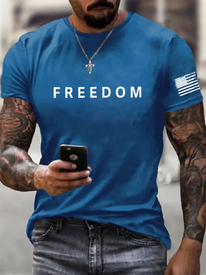 Men’s Freedom Is Not Free R.I.P Charlie Kirk Short Sleeve T-shirt Blue / S
