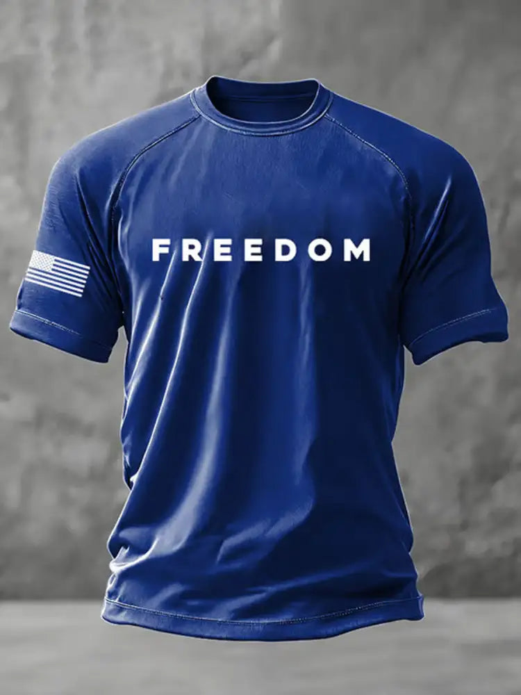 Men’s Freedom Is Not Free R.I.P Charlie Kirk Short Sleeve T-shirt Blue / S