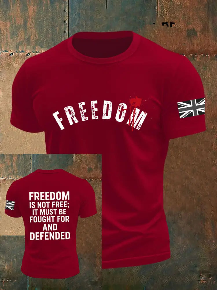 Men’s Freedom Is Not Free R.I.P Charlie Kirk Short Sleeve T-shirt Deep Red / S