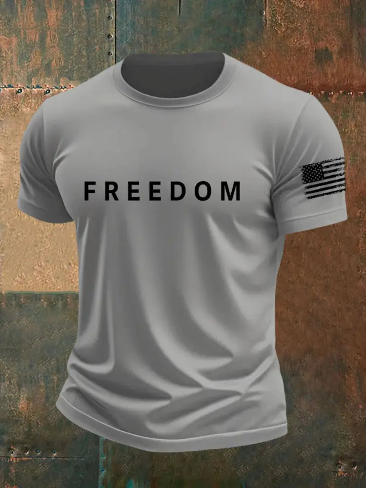 Men’s Freedom Is Not Free R.I.P Charlie Kirk Short Sleeve T-shirt Light Gray / S