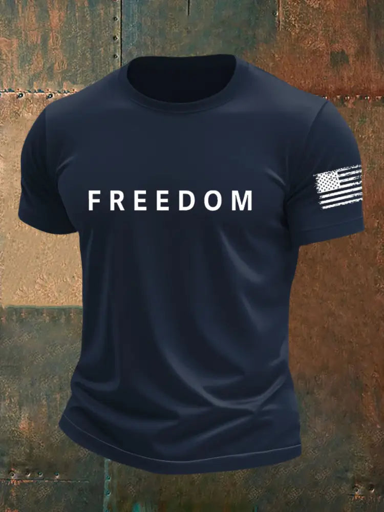 Men’s Freedom Is Not Free R.I.P Charlie Kirk Short Sleeve T-shirt Navy Blue / S