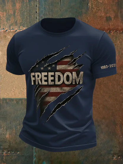 Men’s Freedom Is Not Free R.I.P Charlie Kirk Short Sleeve T-shirt Navy Blue / S