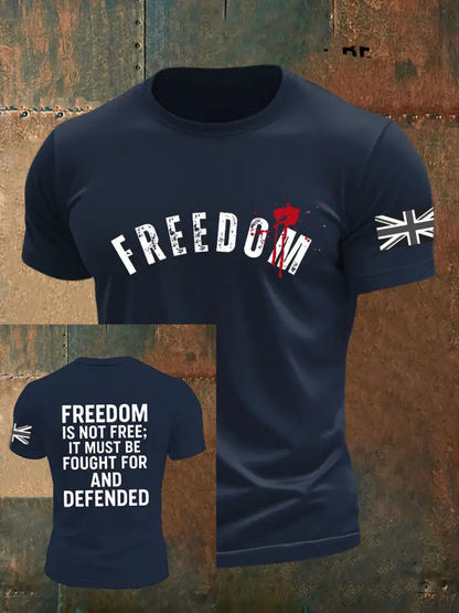 Men’s Freedom Is Not Free R.I.P Charlie Kirk Short Sleeve T-shirt Navy Blue / S