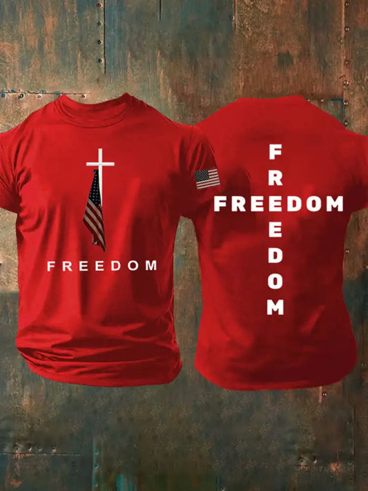 Men’s Freedom Is Not Free R.I.P Charlie Kirk Short Sleeve T-shirt Pure Red / S