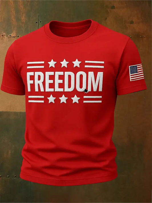 Men’s Freedom Is Not Free R.I.P Charlie Kirk Short Sleeve T-shirt Pure Red / S